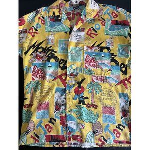 Vtg Travel Vacation Shirt Montecarlo Palm Springs Rio Di Janeiro Paris Graphics